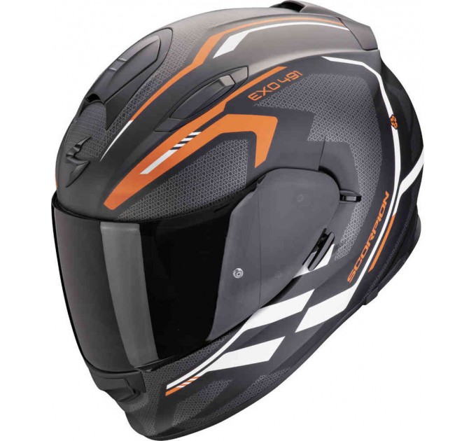 Casca Scorpions Exo 491 Kripta Black Matt /Orange/White