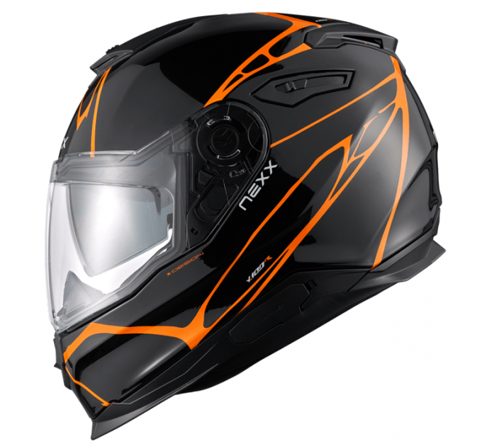 Casca NEXX Y100 B-SIDE BLACK ORANGE