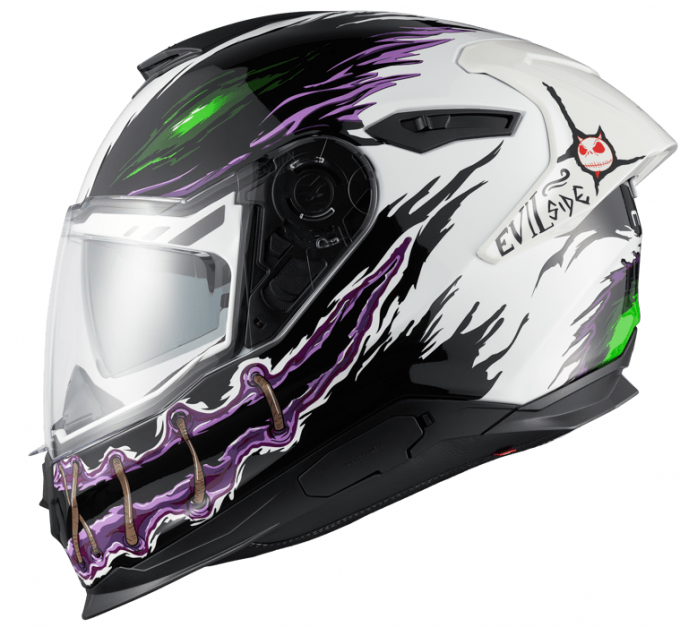 Casca NEXX Y100R NIGHT RIDER WHITE