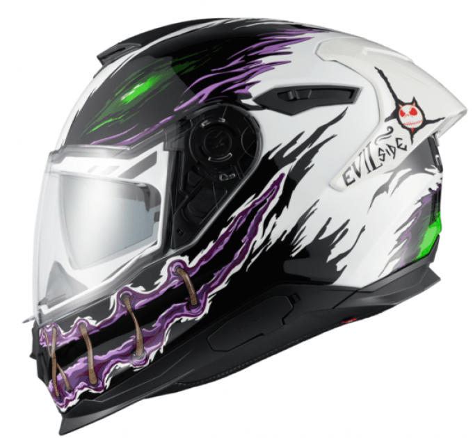 Casca NEXX Y100R NIGHT RIDER WHITE