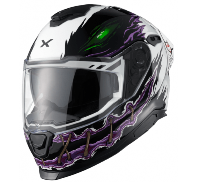 Casca NEXX Y100R NIGHT RIDER WHITE