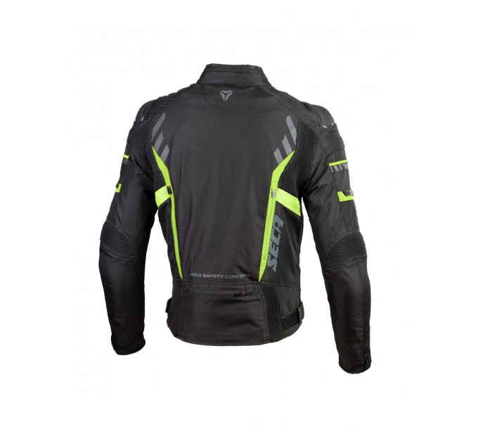 Geaca moto din textil SECA AVATAR II FLUO YELLOW