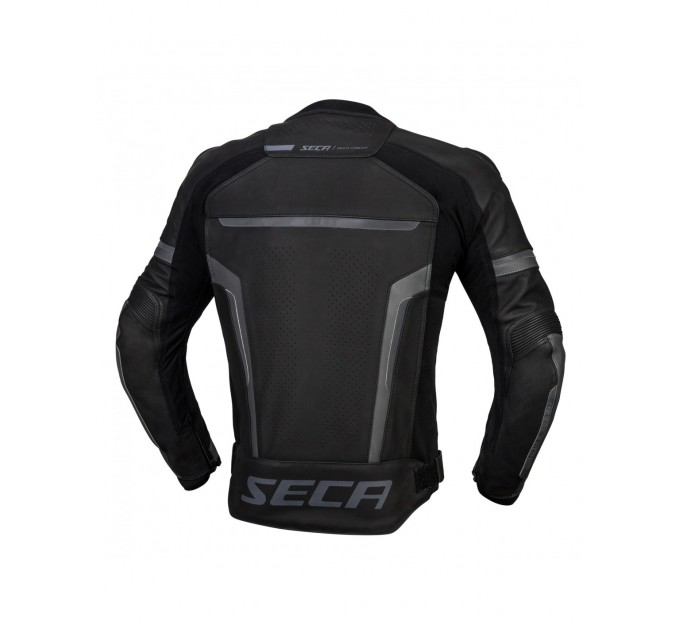 Geaca moto din piele Seca hooligan, Negru