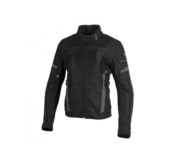 Geaca moto din textil Seca orkan II, Negru