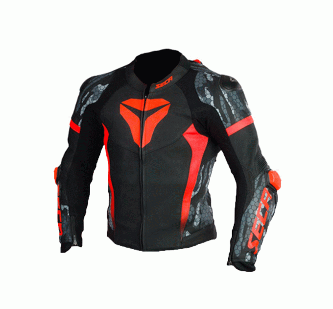 Geaca moto SECA SRS II FLUO RED/CAMO